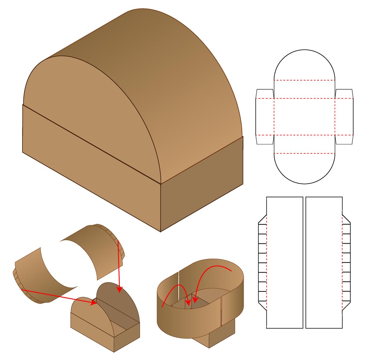 3D展示纸盒模板包装盒子纸箱刀模(7).eps