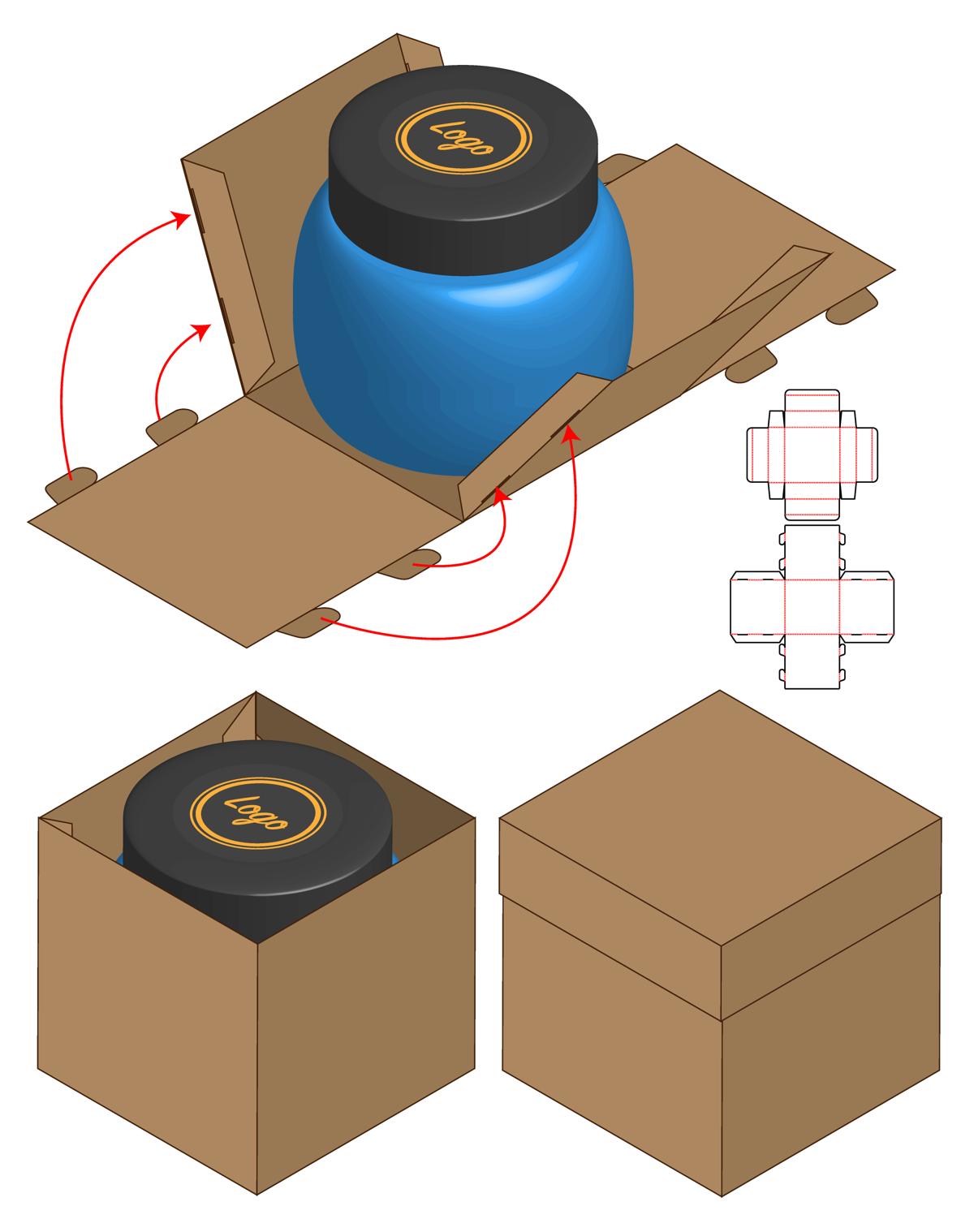 3D展示纸盒模板包装盒子纸箱刀模(0).eps