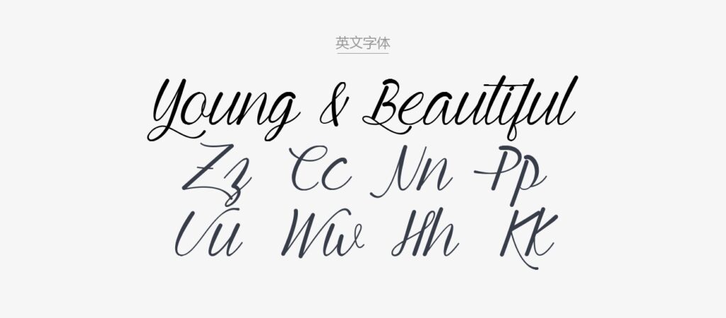 Young & Beautiful.ttf字体