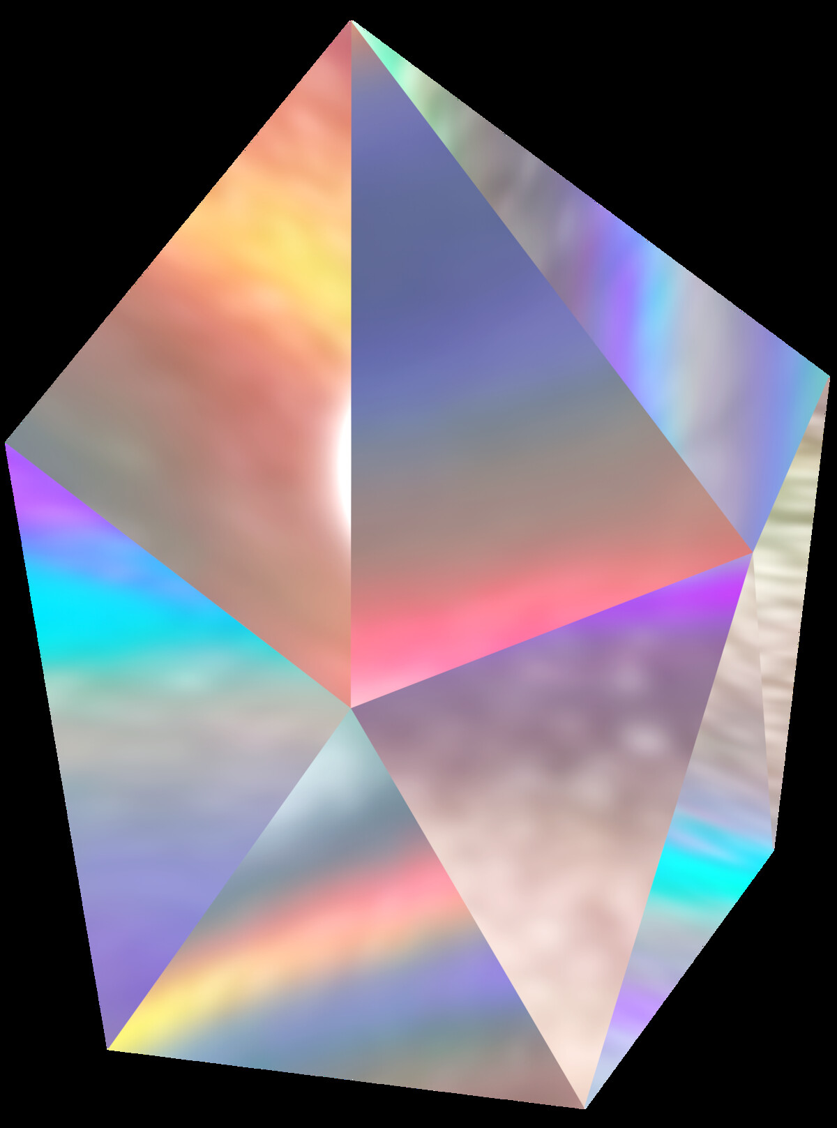 Y2K风格未来科幻3D立体金属全息镭射抽象几何图形免抠图片素材png(2)