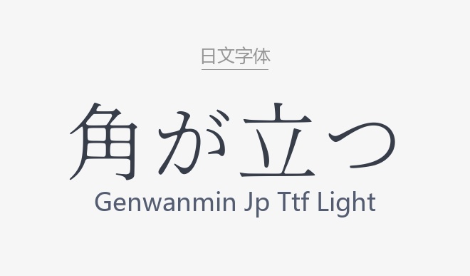 GenWanMin JP TTF Light.ttf (台湾明体-日文)