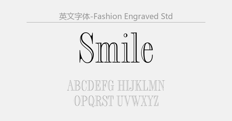 FashionEngravedStd-Regular.otf字体下载