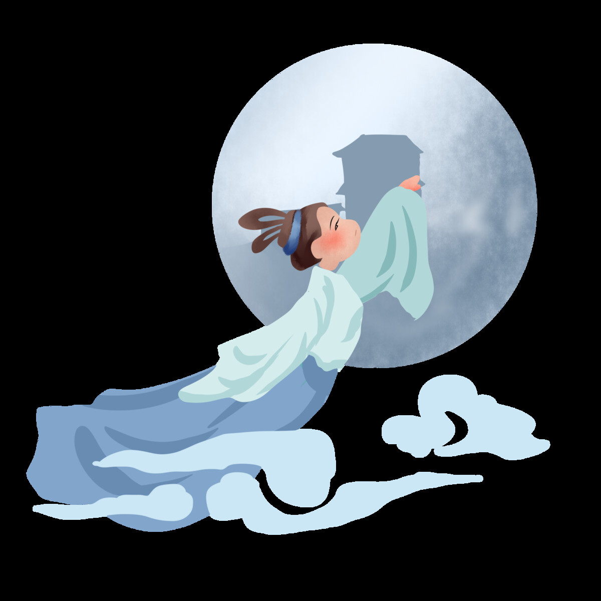 祥云凤凰元素插画PSD设计素材模板png免抠素材(248)