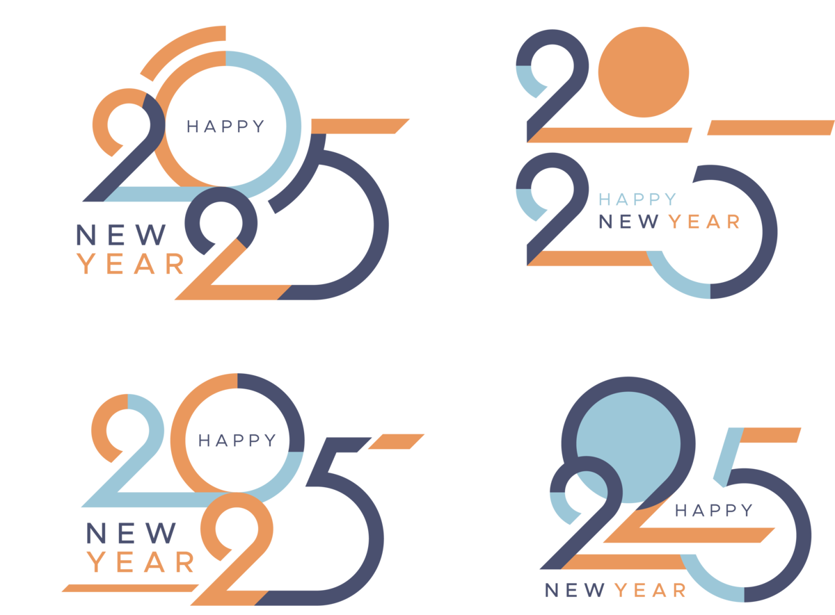 2025艺术字蛇年新年数字设计创意简约字体png免抠图标ai矢量素材(10)