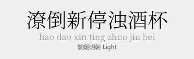 繁媛明朝 Light常规.ttf字体下载