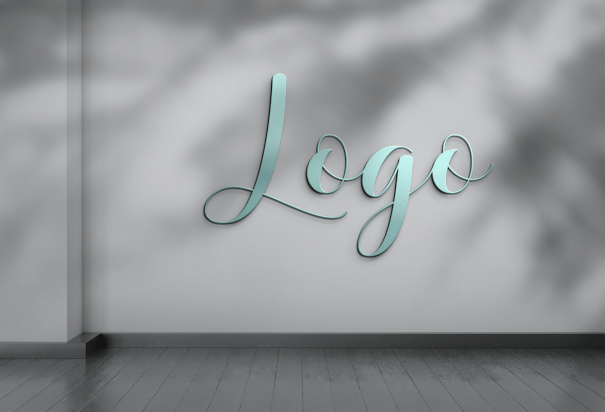 室内户外招牌金属特效LOGO场景展示智能贴图样机PSD(133)