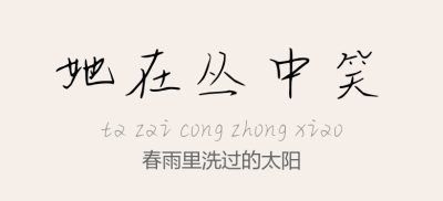 春雨里洗过的太阳.ttf字体下载