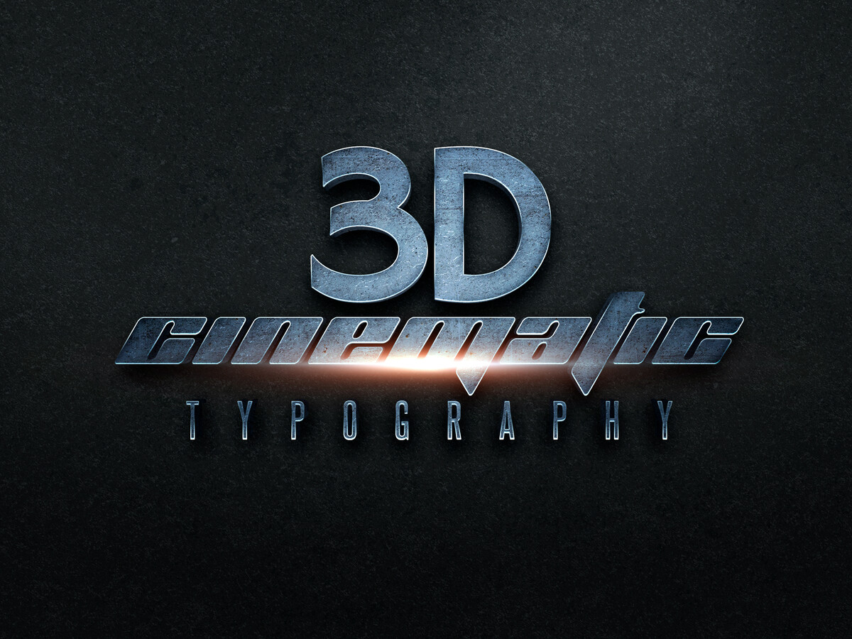 3D立体字体特效PSD立体文字效果(7)