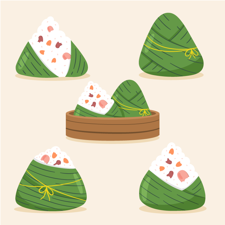 端午节化龙舟包粽子矢量插画元素(45).eps