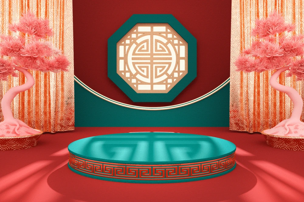 中国风电商素材：展台背景图片PSD模板下载(45)