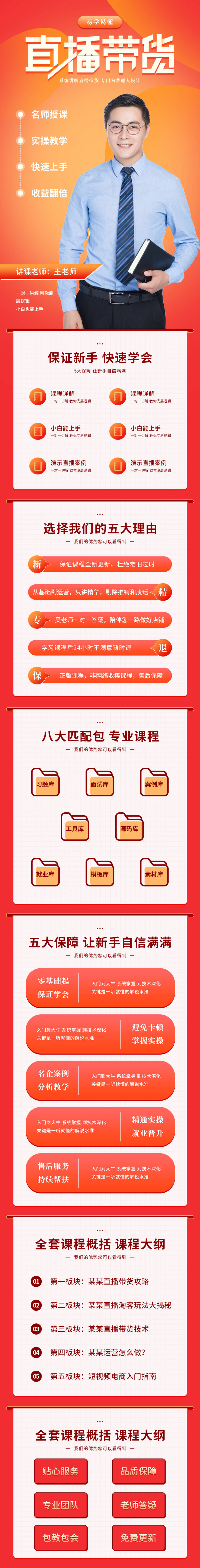 清新风格的暑假课程宣传H5页面设计素材与PSD源文件(54)