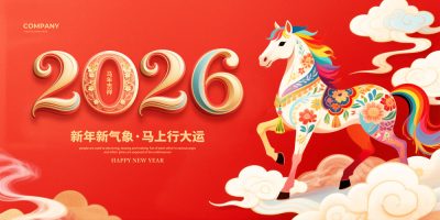 马年春节主题年会设计素材大全(21).psd
