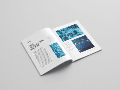A4A5杂志画册书籍封面内页效果图展示PS智能贴图样机设计素材PSD(1)