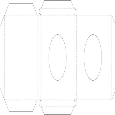 礼盒刀版图天地盖礼盒翻盖包装盒快递盒异形盒刀模展开图 AI 模板(134)