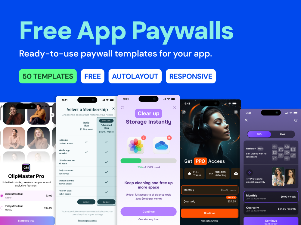 web小程序app界面uifigma素材 设计 素材模板(6)