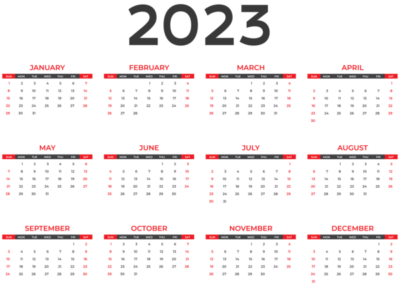 免费日历2023透明元素图 日历2023PNG图片