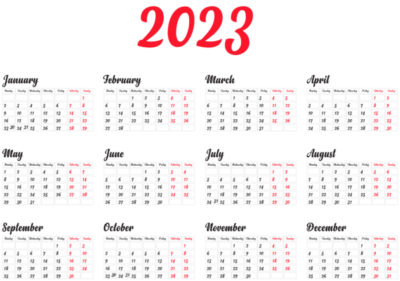 日历2023高清透明PNG图片 日历2023PNG元素图