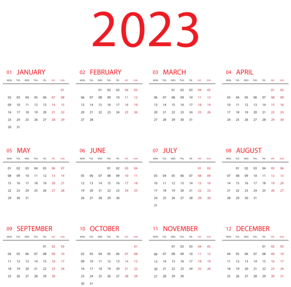 日历2023透明素材PNG图片 日历2023元素图