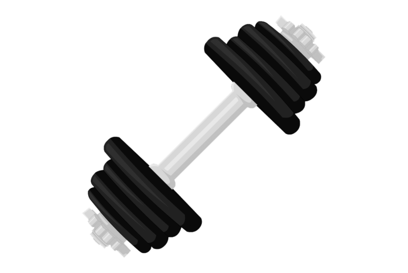 免费运动透明元素图 Dumbbell, Hantel哑铃，汉特尔PNG图片