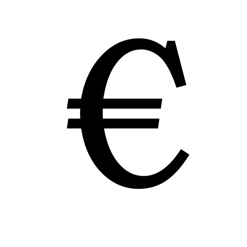 高清PNG透明素材 欧元无色底图