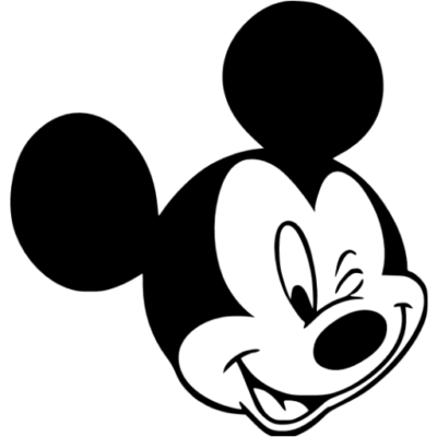 米老鼠无色PNG底图 米老鼠透明素材图