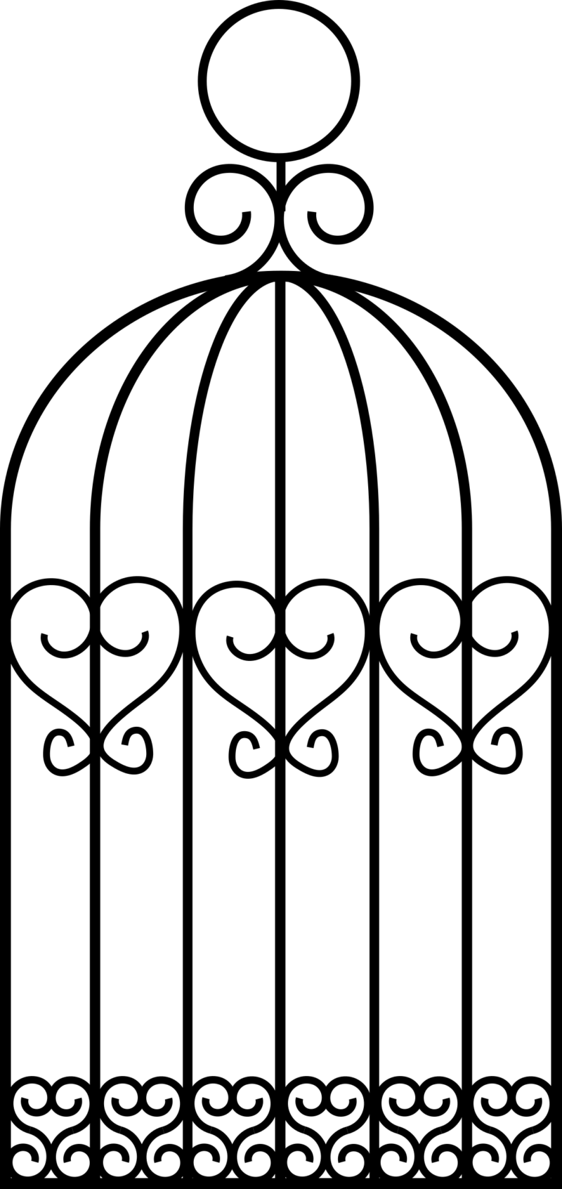无色物体底图 笼子PNG透明图