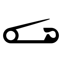 安全别针PNG素材 透明安全别针元素图