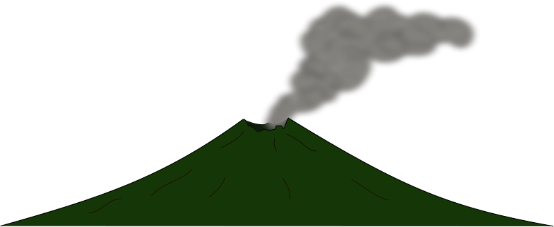 自然高清透明底图 火山PNG素材图片