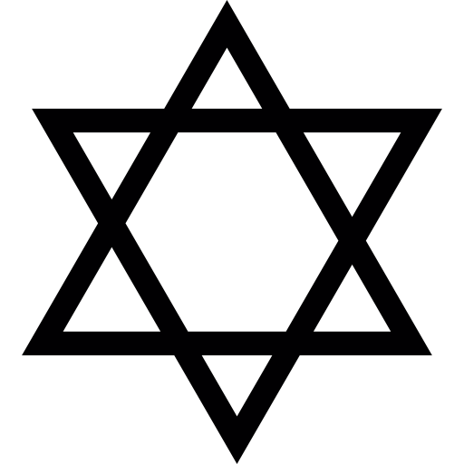 高清透明红色大卫元素图 Magen David PNG红色大卫图片