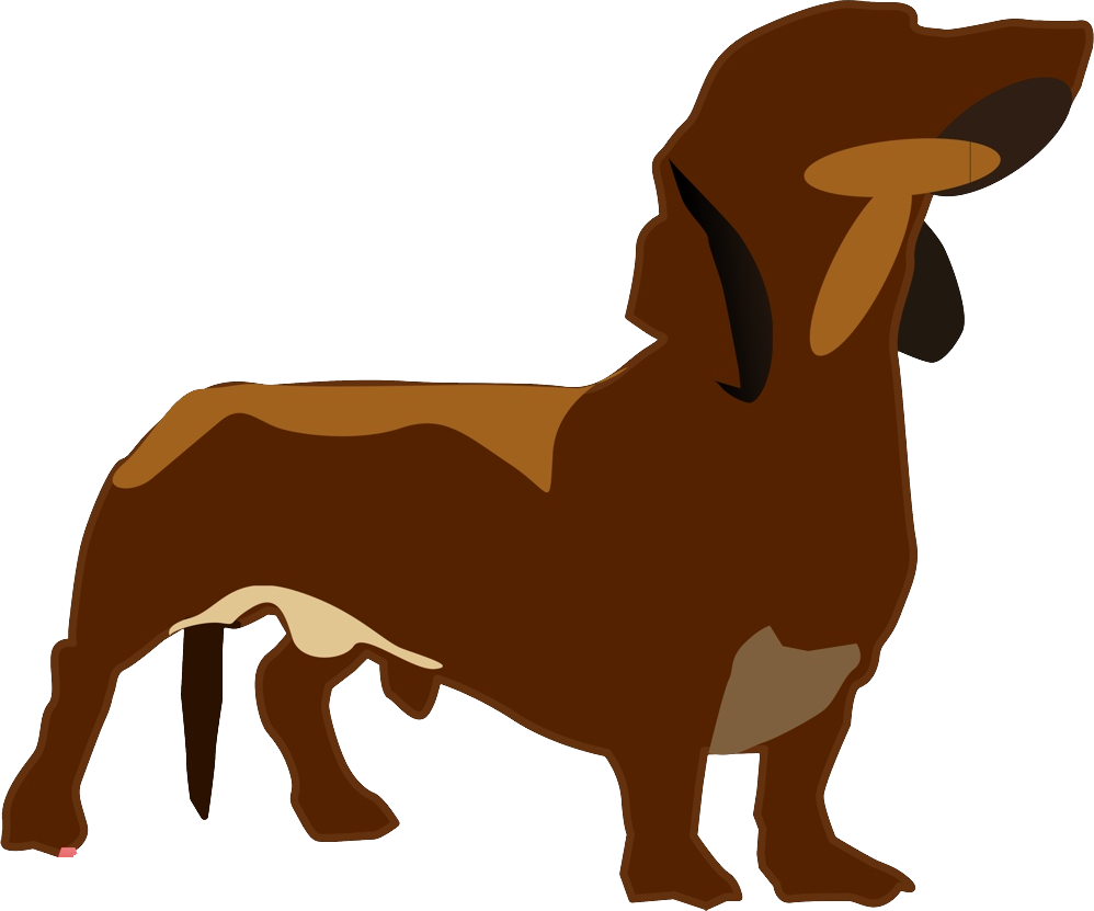 无色动物底图 腊肠犬PNG透明图