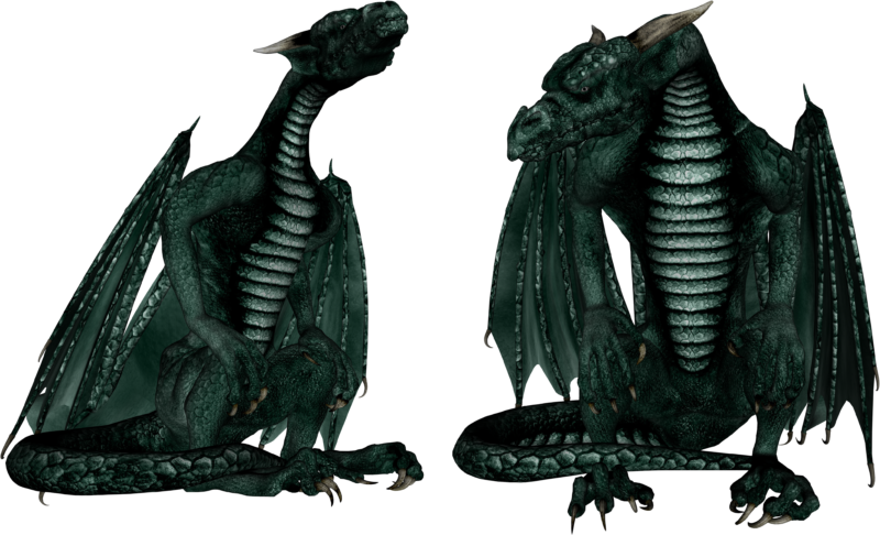 免费透明PNG素材 龙无色底图