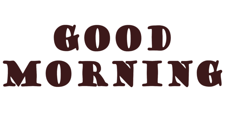 免费单词，短语，标签透明元素图 Good morning早上好PNG图片