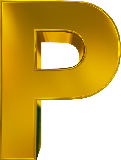 高清字母表PNG图片 透明P无色底图