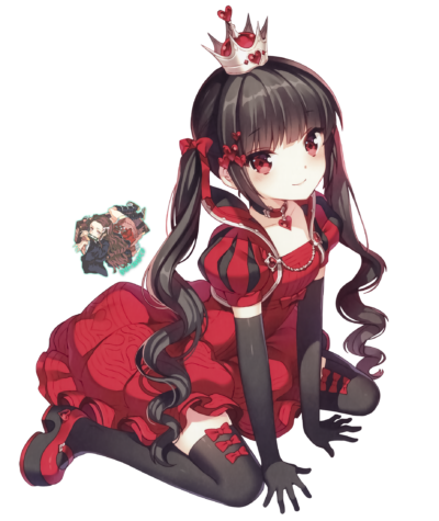 免费透明PNG素材 动漫女孩无色底图