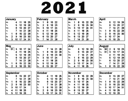 免费透明背景图 日历2021高清PNG